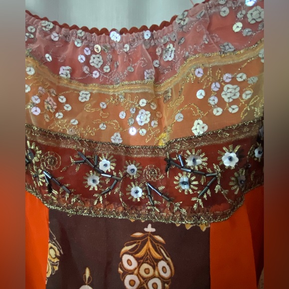 Wet Seal Bohemian Beaded & Sequined Tank Top Flow Lace Size Woman’s Medium - Picture 2 of 6